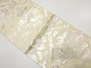 アンティーク　斜め格子に華紋織り出し袋帯（材料）